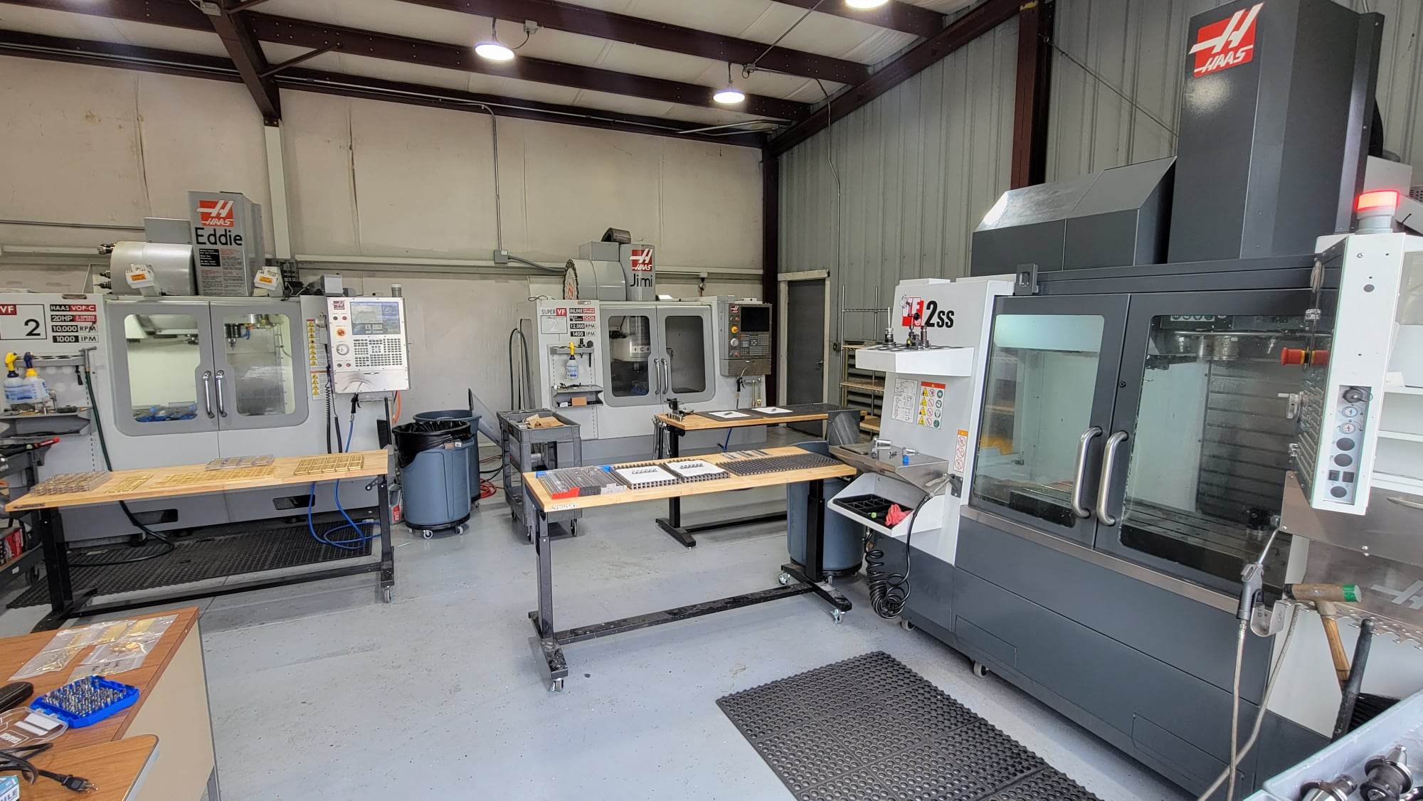 Modern High Speed CNC equipment including (4) Haas model VF2SS