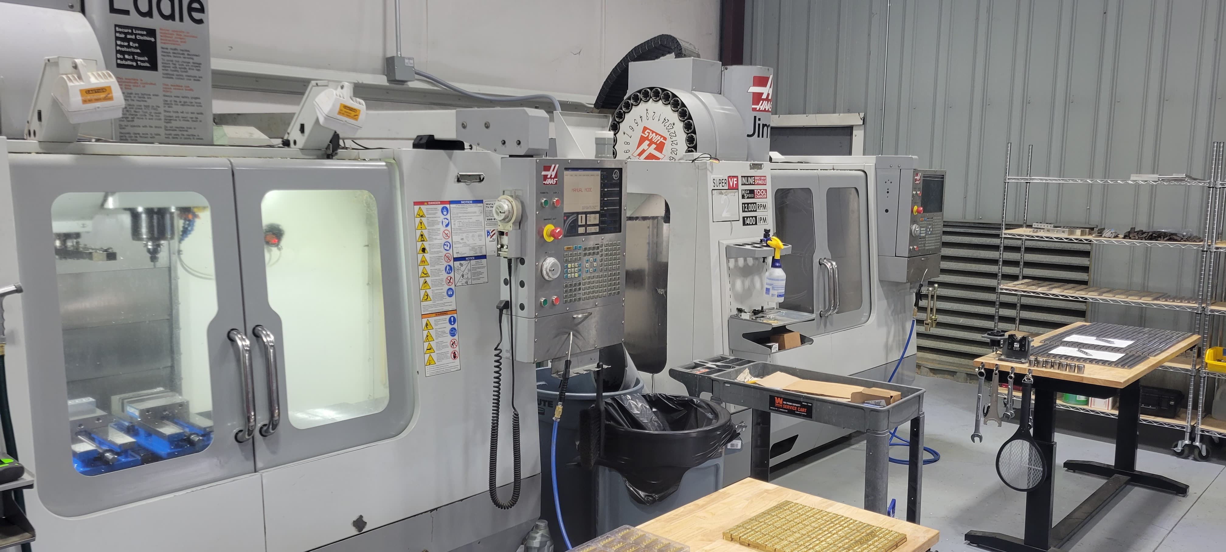Modern High Speed CNC equipment including (4) Haas model VF2SS